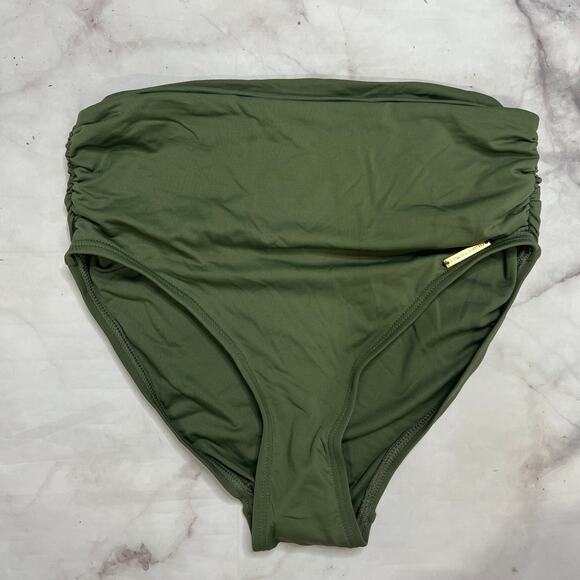 Vince Camuto Safari Green High Waist Convertible Bikini Bottom Size XS New - Picture 1 of 4